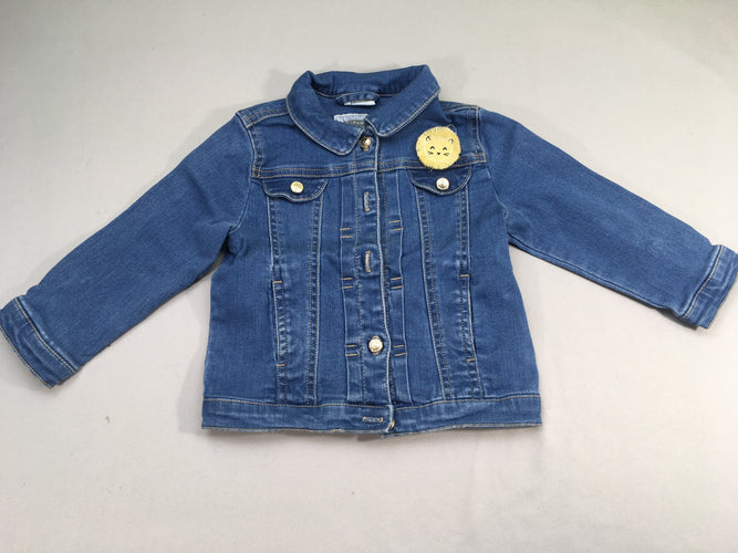 Veste en jean Lion  écusson poche, moins cher chez Petit Kiwi