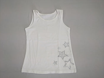 T-shirt s.m blanc étoiles grises strass