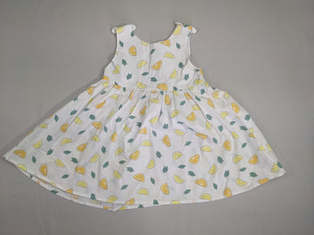 Robe s.m blanche citrons