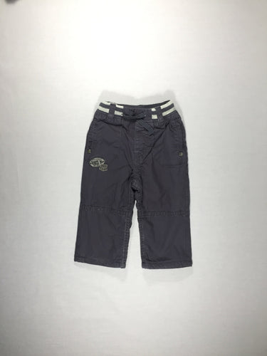 Pantalon bleu foncé doublé polar - taille élastique, moins cher chez Petit Kiwi