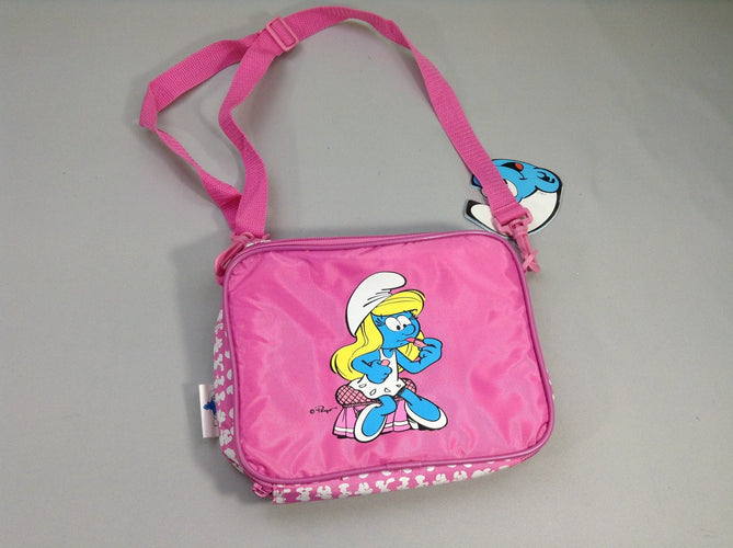 Sac isotherme rose shctroumpfette, moins cher chez Petit Kiwi