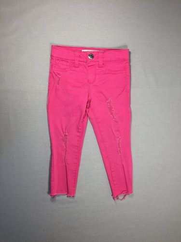 Pantalon rose - effet éraillé - taille réglable, moins cher chez Petit Kiwi