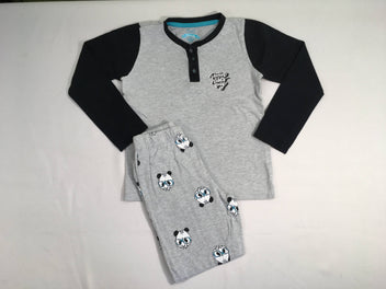 Pyjama 2pcs jersey gris-noir Positive Panda