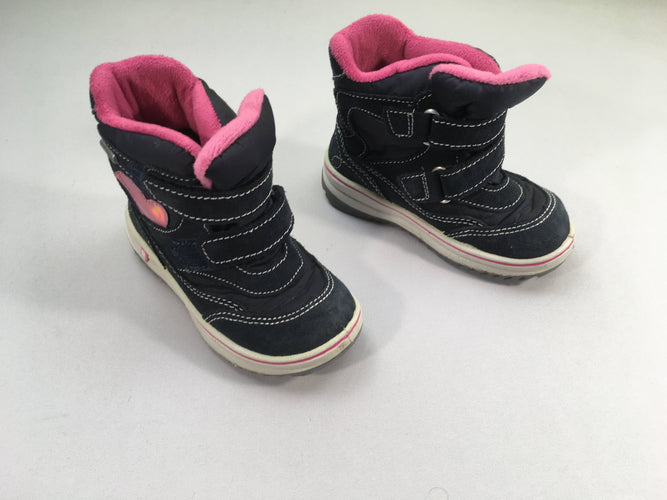 Bottes fourrées de neige bleu-rose 25 Oritex, moins cher chez Petit Kiwi