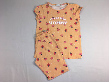 Pyjashort 2pcs jersey saumon Mommy fruit-Bouloché