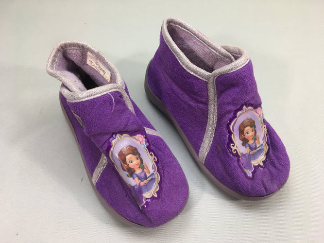 Pantoufles mauve princesse Sofia, 23, moins cher chez Petit Kiwi