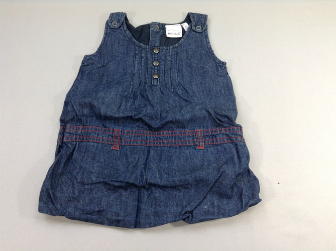 Robe s.m boule denim doublée jersey, moins cher chez Petit Kiwi