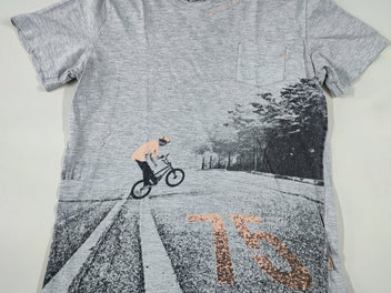T-shirt m.c gris chiné cycliste 