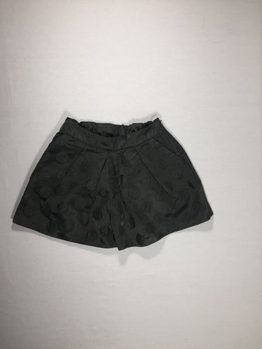 Jupe noir style soie - ronds texturés - taille élastique, moins cher chez Petit Kiwi
