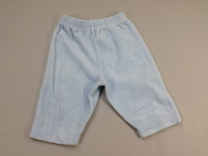 Pantalon souple velours bleu clair, moins cher chez Petit Kiwi