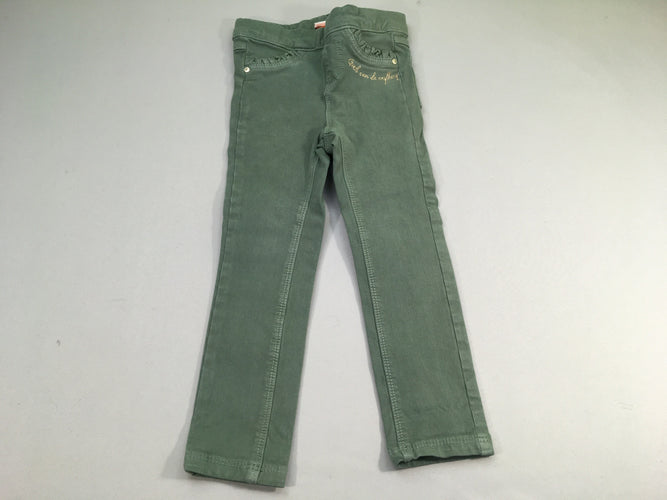 Jegging vert froufrou poches, moins cher chez Petit Kiwi
