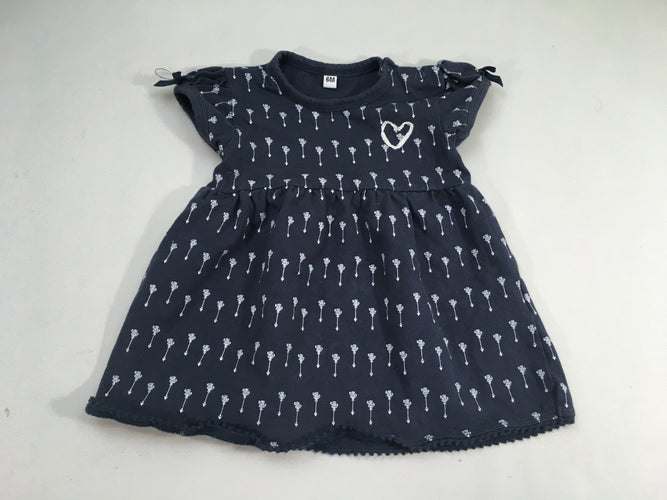 Robe m.c jersey bleu foncé flèches, moins cher chez Petit Kiwi