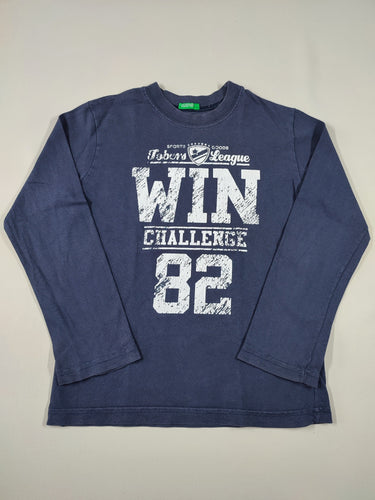 T-shirt m.l bleu marine "Win challenge 82", moins cher chez Petit Kiwi