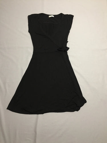 Robe cache-coeur noir en jersey - Promod, moins cher chez Petit Kiwi