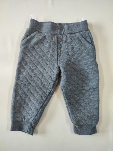 Pantalon molleton matelassé gris foncé, moins cher chez Petit Kiwi