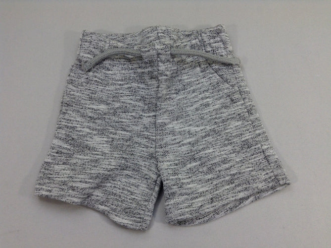 Short molleton gris chiné, moins cher chez Petit Kiwi