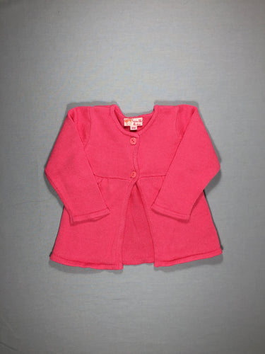 Gilet rose 2 boutons, moins cher chez Petit Kiwi