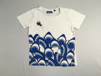 T-shirt m.c blanc requins bleus