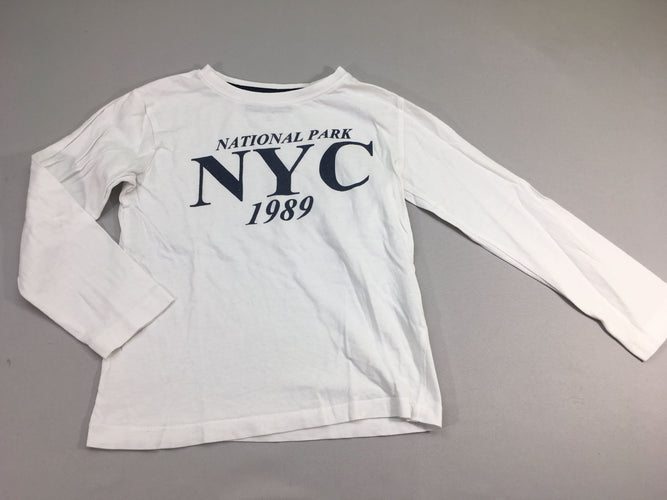 T-shirt m.l blanc NYC, moins cher chez Petit Kiwi