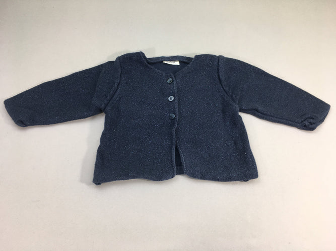 Gilet bleu foncé irisé, moins cher chez Petit Kiwi