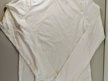 NEUF T-shirt m.l col roulé blanc