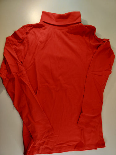 NEUF T-shirt m.l col roulé rouge, moins cher chez Petit Kiwi