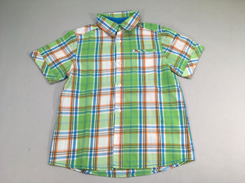 Chemise m. carreaux vert/orange/bleu