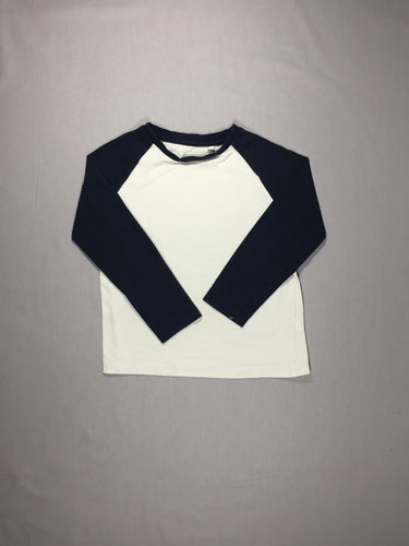 T-shirt m.l bleu foncé et blanc, moins cher chez Petit Kiwi