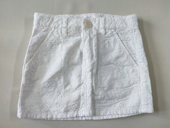 Jupe blanche broderie anglaise