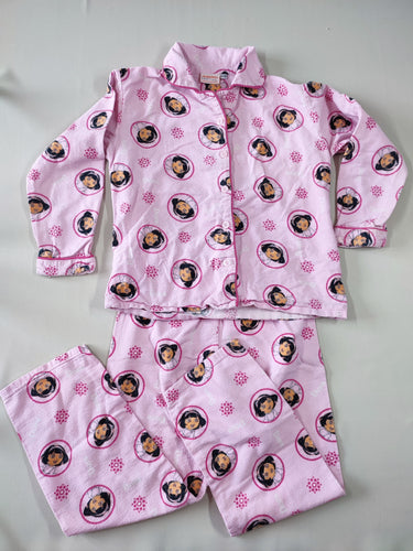 Pyjama 2 pcs flanelle rose Dora, moins cher chez Petit Kiwi