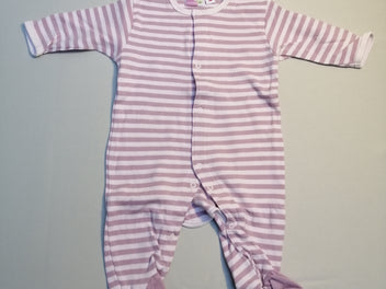 Pyjama jersey ligné rose