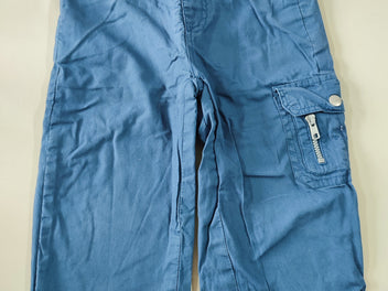 Pantalon cargo bleu doublé jersey