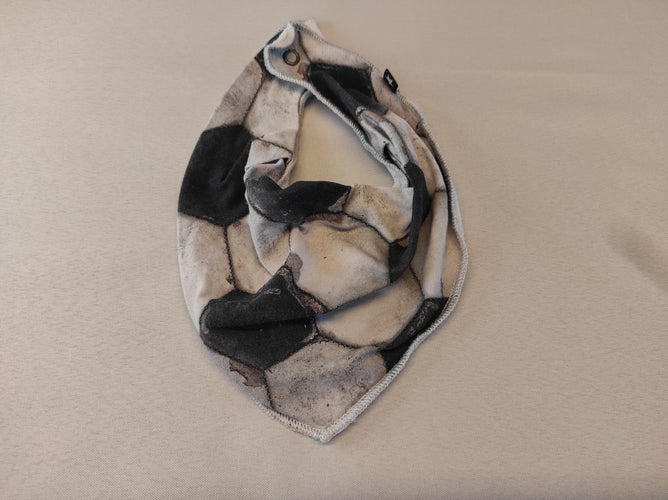 Bavoir bandana gris-noir, moins cher chez Petit Kiwi