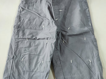 Pantalon toile gris doublé jersey