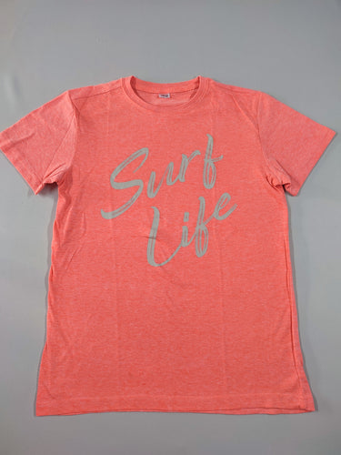 T-shirt m.c orange flammé "Surf life", moins cher chez Petit Kiwi