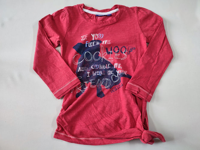 T-shirt m.l rouge chien noeud bas "If you feed me ...", moins cher chez Petit Kiwi
