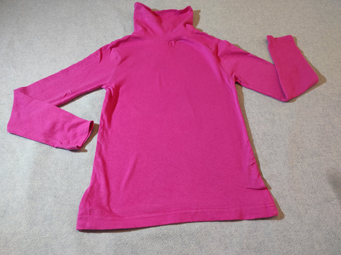 T-shirt m.l col roulé rose, moins cher chez Petit Kiwi