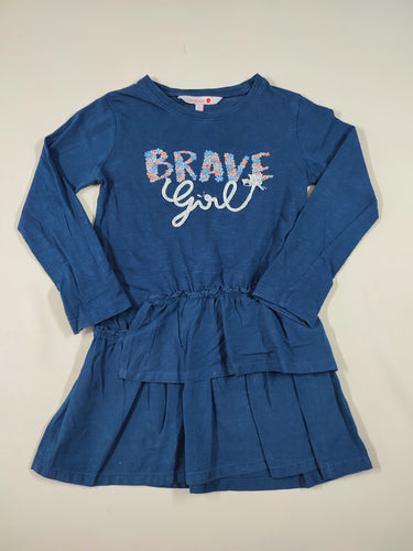 Robe m.l bleu marine "Brave girl", moins cher chez Petit Kiwi