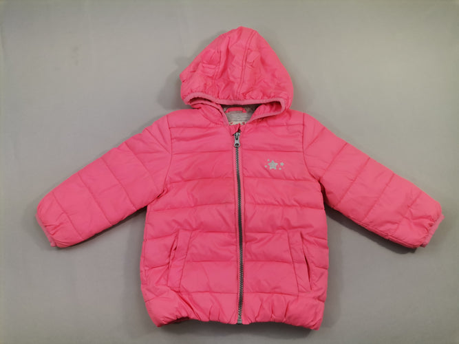 Manteau doudoune rose, moins cher chez Petit Kiwi