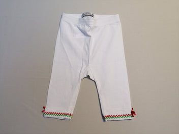 Legging blanc noeuds rouge/vert