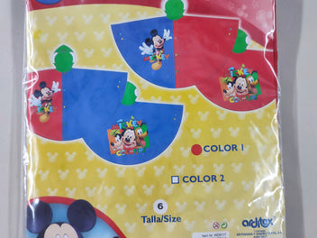NEUF! Poncho PVC bleu/rouge Mickey Mouse