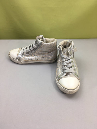 Baskets montantes argentée 32 Little David, moins cher chez Petit Kiwi