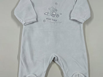 Pyjama velours gris loup 