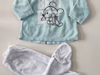 Pyjama 2pcs velours bleu Mickey 