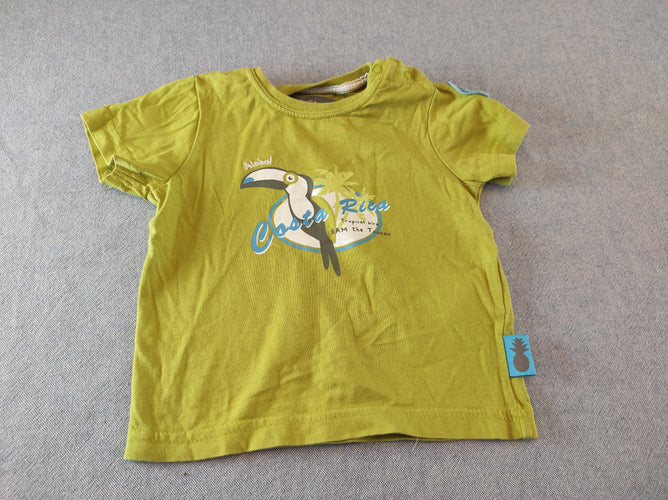 T-shirt m.c vert anis toucan "Costa Rica", moins cher chez Petit Kiwi