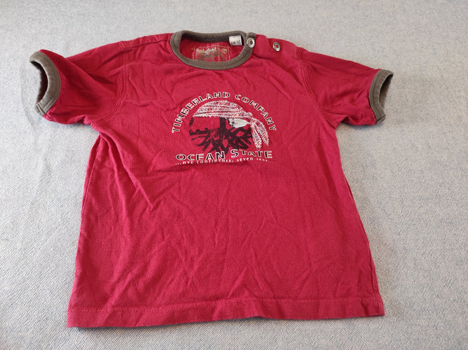 T-shirt m.c rouge bandeau pirate "Timberland company pcean state", moins cher chez Petit Kiwi