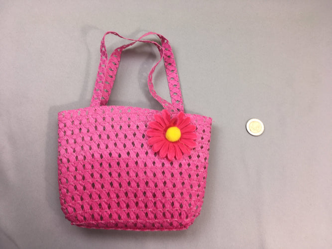Panier rose ajouré fleur, moins cher chez Petit Kiwi