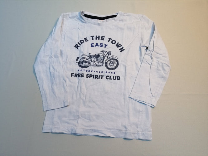 T-shirt m.l blanc cassé moto, moins cher chez Petit Kiwi