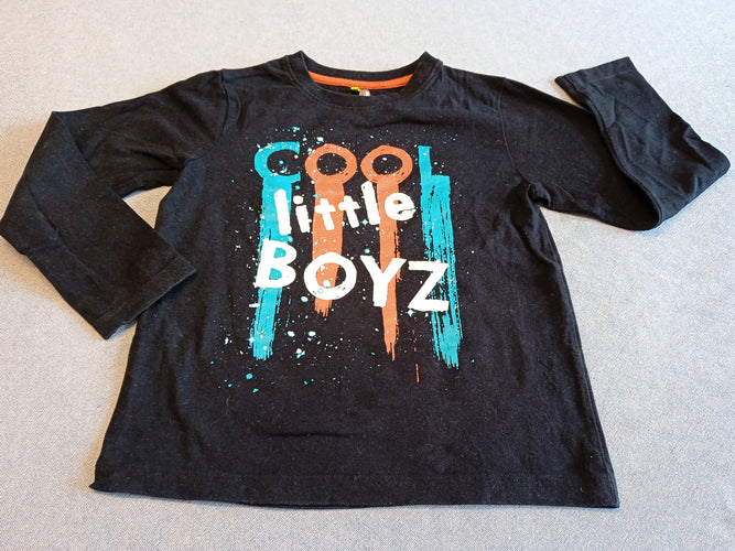 T-shirt m.l noir "cool little boy", moins cher chez Petit Kiwi