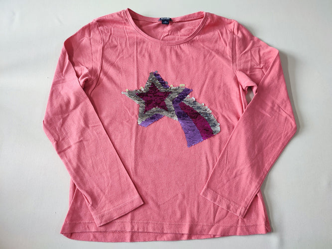 T-shirt m.l rose étoile filante en sequins réversibles, moins cher chez Petit Kiwi